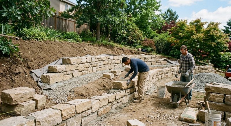 Landscape Wall Construction in Santa Rosa, CA
