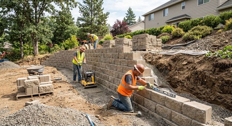Retention Wall Installation in Daytona Beach, FL