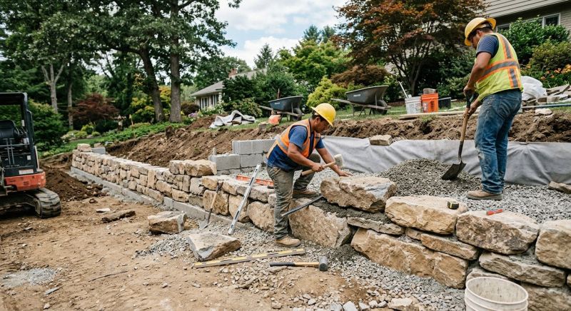 Block Retaining Wall Installation in Citrus County, FL