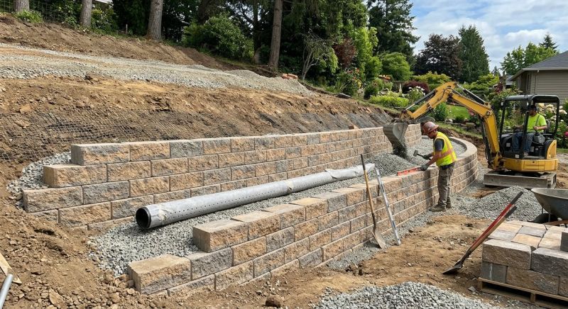 Block Retaining Wall Installation in Ocala, FL