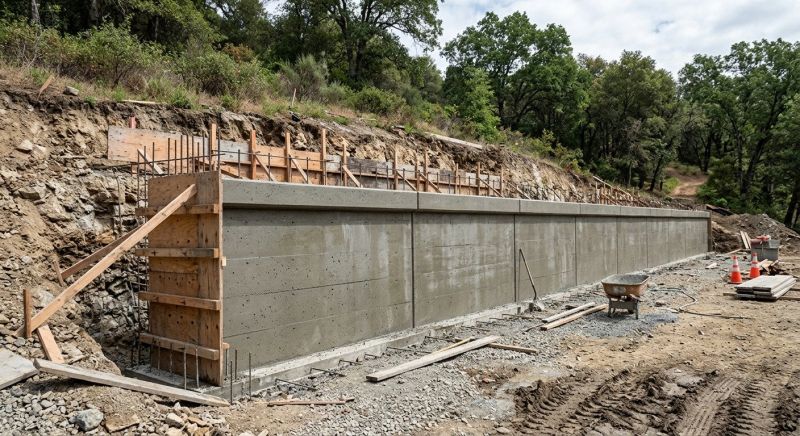 Retention Wall Installation in Marin County, CA