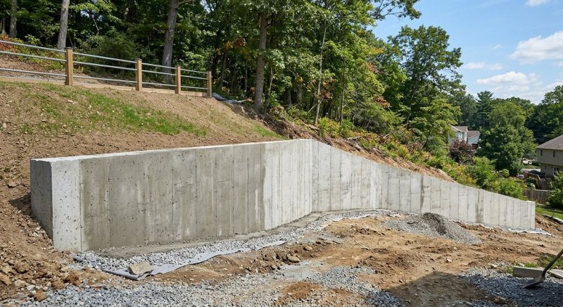 Retention Wall Installation in Sanford, FL